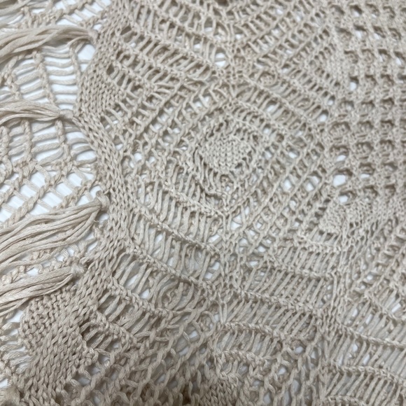 Handcrafted Knit Tassel Fringe Boho Sweater Poncho Boho Spell Gypsy Style Shawl - Picture 14 of 16